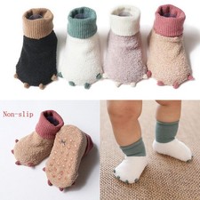 Cute Autumn Winter Baby Socks Warm Non-slip Footwear for Newborns Toddlers