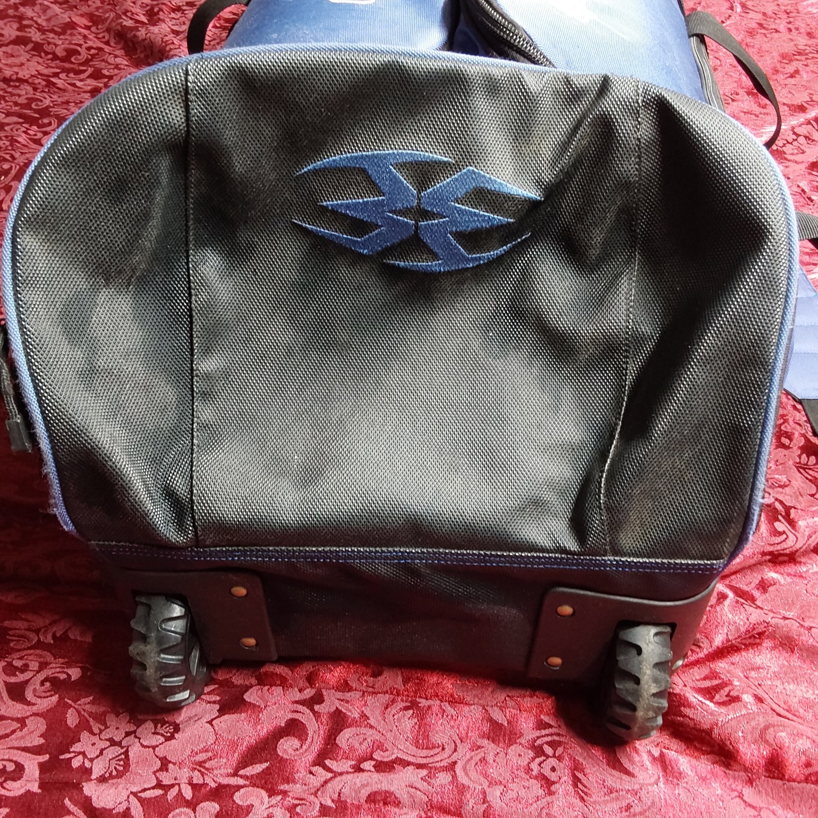 Empire Paintball Rolling Gear Bag Duffel Backpack Blue/Black Travel Case image 5