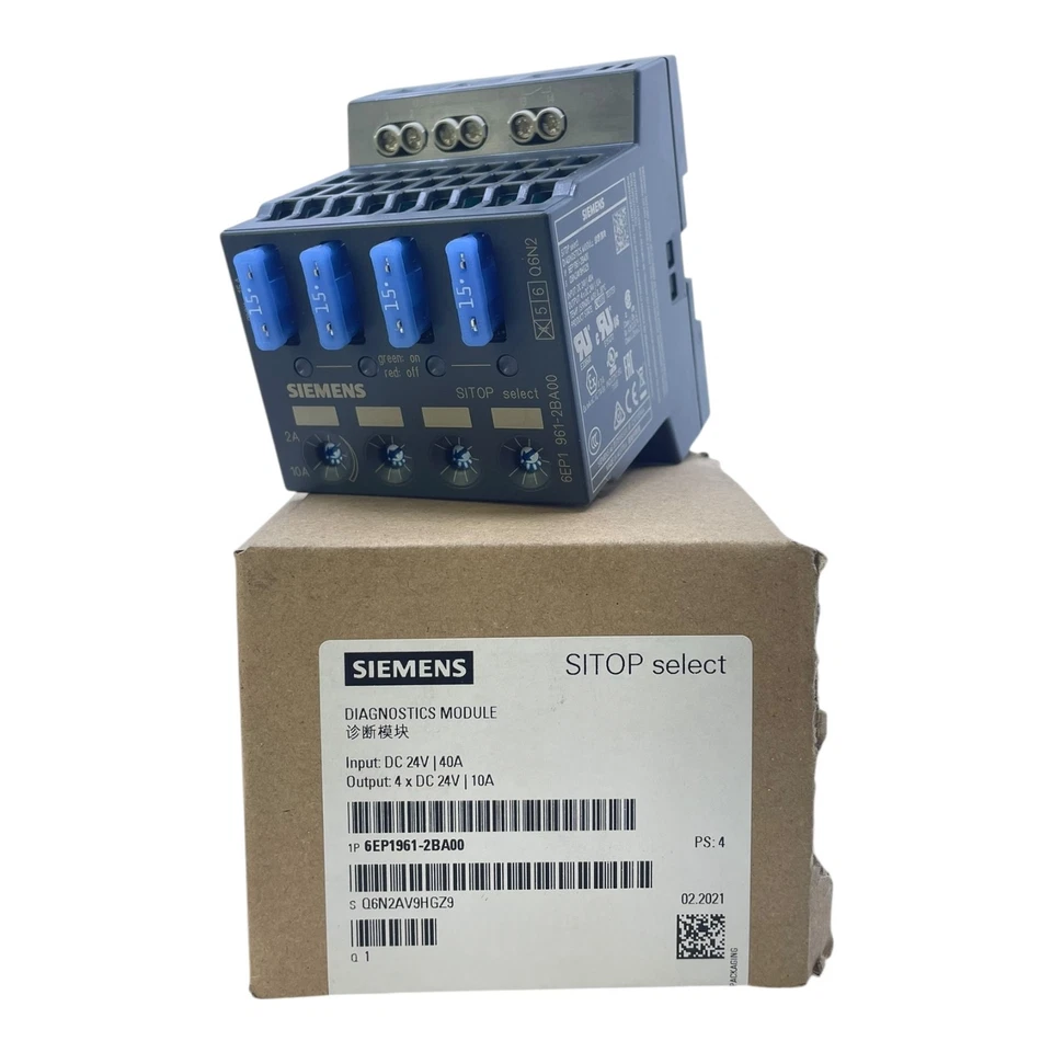 Siemens Diagnosemodul SITOP select 6EP1961-2BA00 24V 4x10A für Industrie
