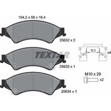 Textar 2563201 Bremsbelagsatz für FORD USA VW RANGER AMAROK TKE T1A T1B