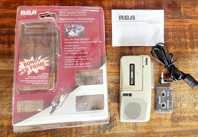 RCA Micro Cassette Recorder RP3538R Clip On Microphone Micro Cassette Tested!