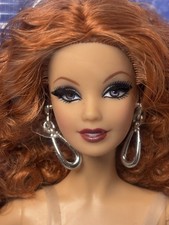The BARBIE Look City Shine Red Head Black Label 2014 Doll Stand & COA New