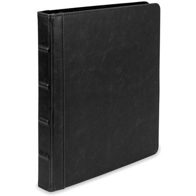Vintage Leather 3 Ring Binder 0.5 Inch Round Ring Holds 100 Sheets, 8.5 x 11 ...