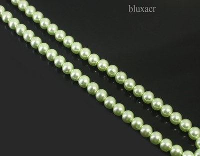 Natural Light Green 8.00 MM ''Papua New Guinea'' South Sea Pearl Strand 15'' Bx01