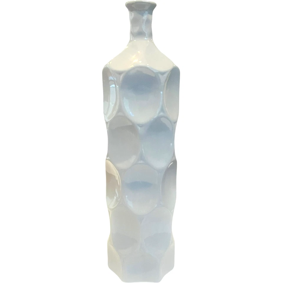 Jarrón gris cerámica con hoyuelos Brionne colección URBAN TRENDS - NUEVO - Artículo No. 24405 Foto 4 de 4