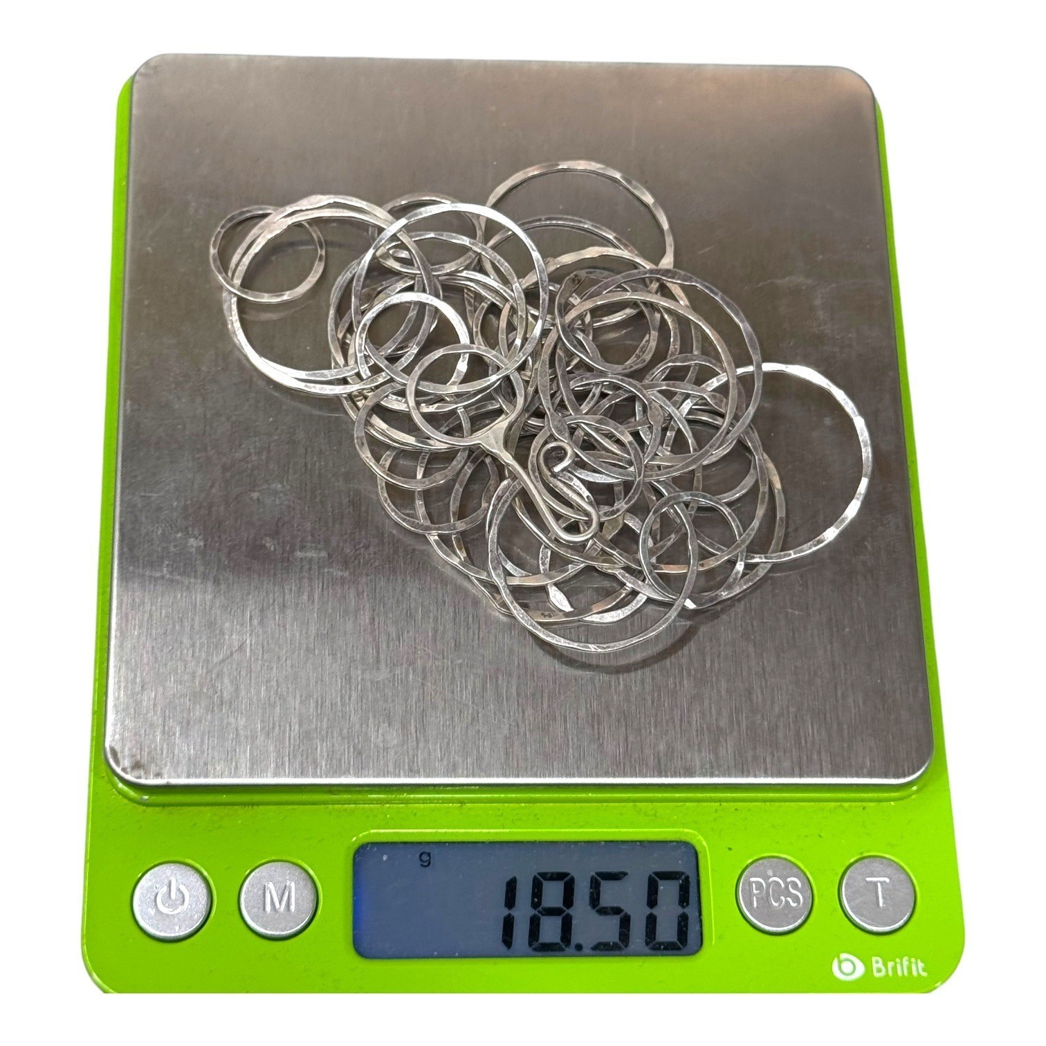 Handcrafted Silver Circle Link Artisan Necklace H… - image 6