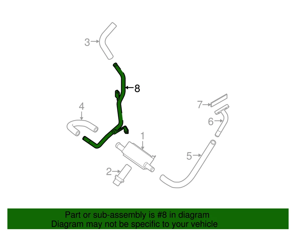 Оригинальная водопроводная труба масляного охладителя Nissan 2004-2015 Titan Armada 14053-7S010 - Изображение 4 из 4
