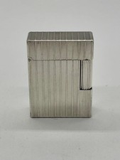 S.T. Dupont Line 1S Silver Metal Gas Lighter Vintage