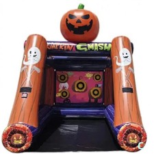 Inflatable Axe Throwing Games Interactive Pumpkin Oxford For Halloween with Aexs