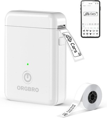 Etikettendrucker Mini Bluetooth Selbstklebend Tragbar für iOS Android Büro