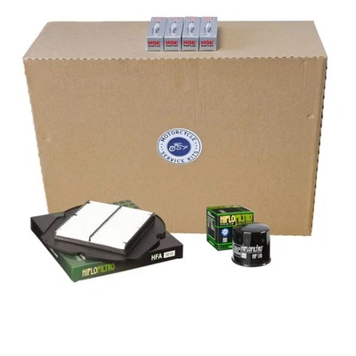 Service Kit For SUZUKI SFV650 GLADIUS 2009-2015 Oil|Air Filter 4 X Iridium Plugs - Image 1 of 4