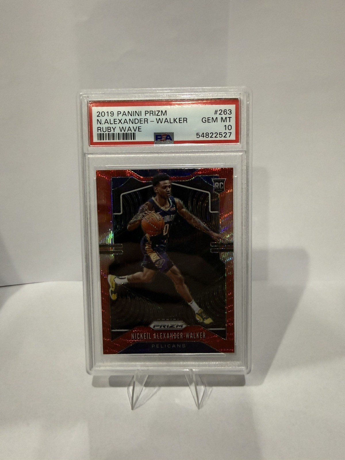 2019-20 Panini Prizm Rookie Nickeil Alexander-Walker #263 Ruby Wave Prizm PSA 10