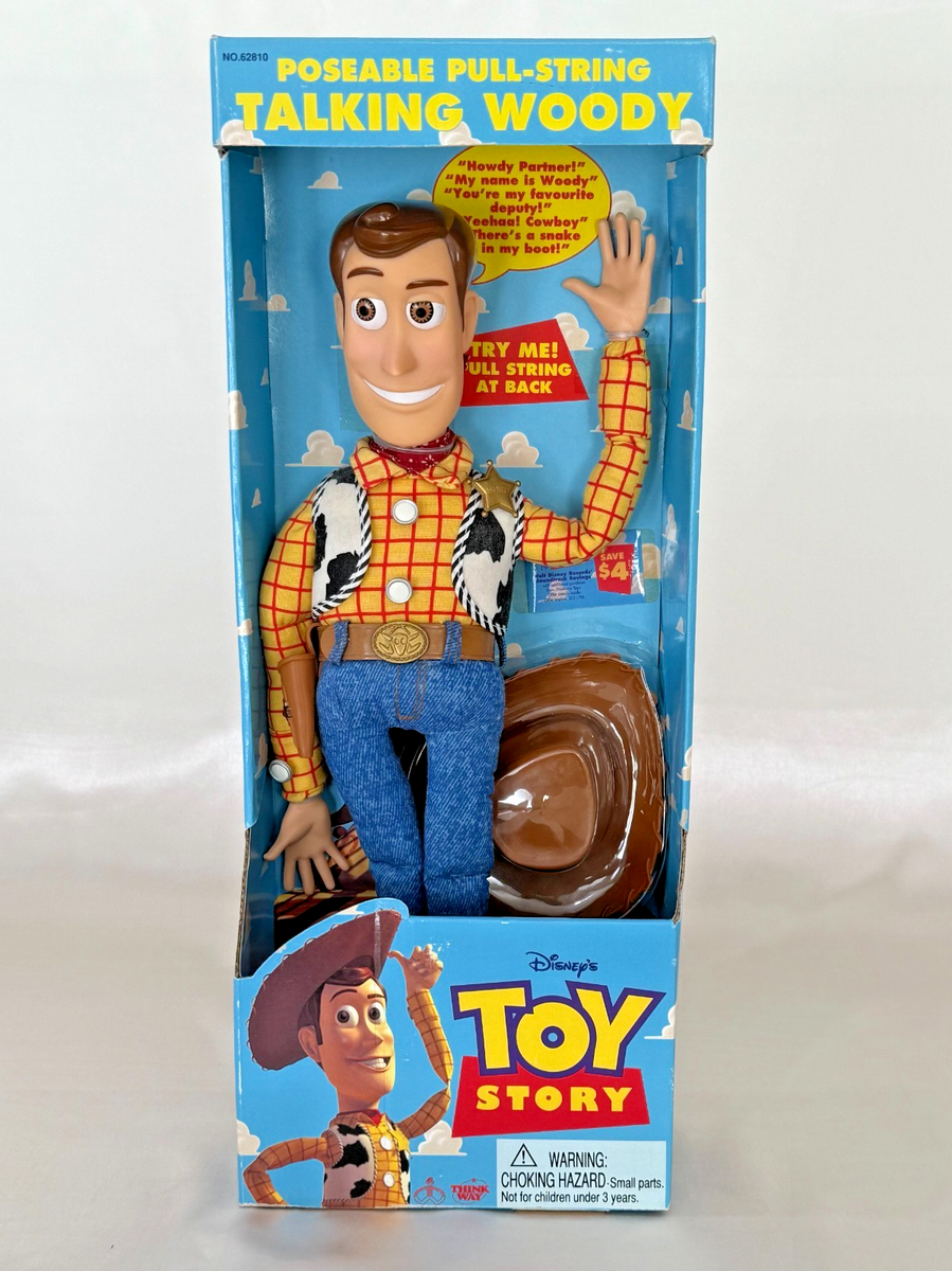 1995 TOY STORY WOODY DOLL POSEABLE PULL STRING 1st EDITION