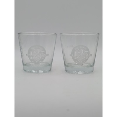 Four Roses Bourbon Deep Rose Rock Glasses Set Of 2