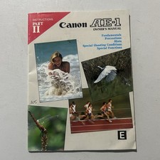 Canon AE  1 Owners Manual Camera 1980 Booklet Instruction Guide Part 2 Japan
