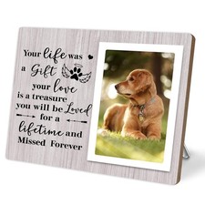 Pet Memorial Frame - In Loving Memory of Dogs, Sympathy Gift for Pet Loss, Gr...