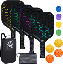 Joncaye Pickleball Paddles Set of 4 or 2, USAPA Approved Fiberglass Rackets with
