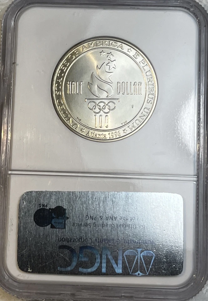 1996 -S Atlanta Olympics Soccer Half Dollar NGC MS70 Coin Only 52,836 Minted - Image 2 of 4