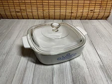 Vintage Corning Ware Blue Cornflower 1 Qt casserole with lid rare no stamp/ mark