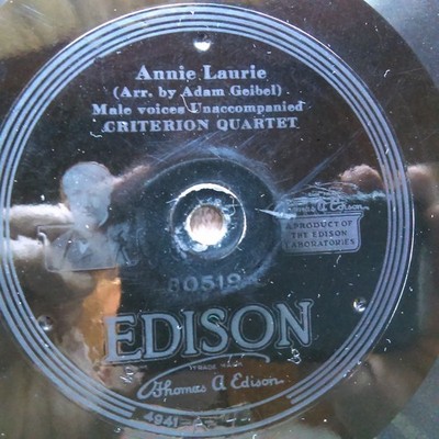Edison Disc 80519, Criterion Quartet, Annie Laurie, Dalhart, Gladys Rice V