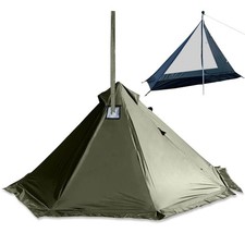 Camping Hot Tent with Wood Stove Jack Winter Teepee Tent 4 Season Backpacking UK