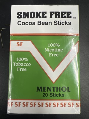 low menthol tobacco sticks 5 Smoke Free Cocoa Bean Sticks Tobacco Nicotine Free Menthol Flavor (80  Sticks)W