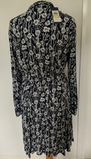 Image of New Tommy Hilfiger Navy Fit & Flare Shirt Dress size M