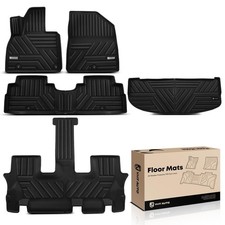 YHTAUTO Floor Mats Cargo Mat Compatible with Kia Telluride 2020-2025 7 Sea...