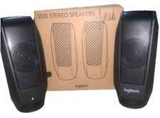 New Logitech S120 Desktop Speaker System 980-000012 - Black for PC or Mac