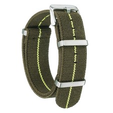 Elastic strap 20mm for single band, green/yellow