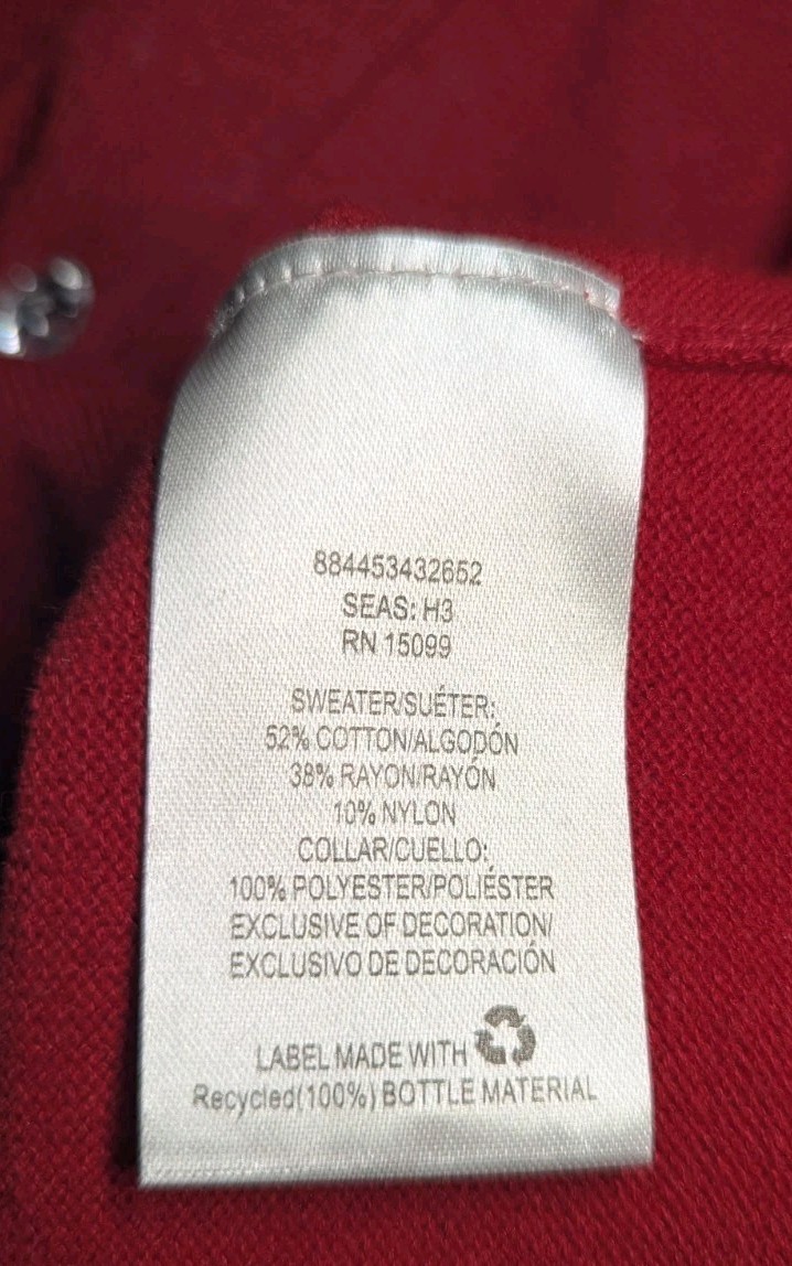 COVINGTON Rhinestone Button Up Sweater REMOVABLE … - image 8