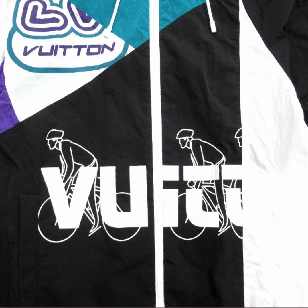 LOUIS VUITTON（LV） Louis Vuitton 22aw Patchwork Logo Nylon Giacca Blouson Felpa con Cappuccio RM222 U