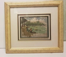 Hand-Painted Picture on Silver Plate Signed F.TAMMARO 40x45 cm with Frame