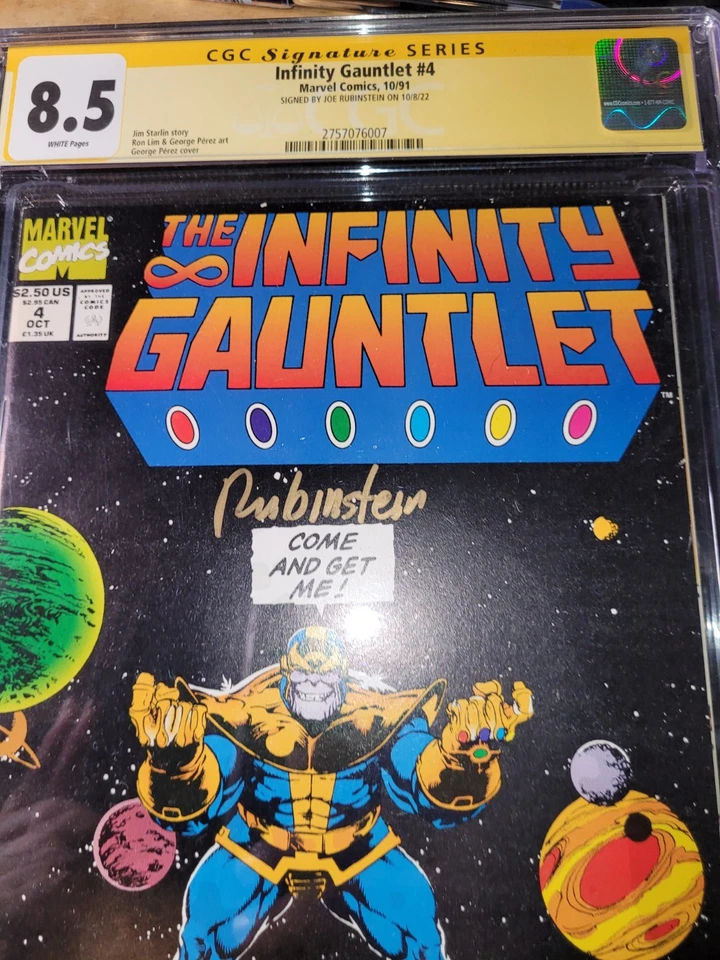 **Signed** The Infinity Gauntlet #4 8.5 CGC SS - Image 3 of 4