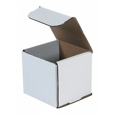 4 In X 4 In X 4 In Inside H, Literature Mailer, White, Corrugate, Single Wall,