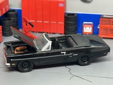 1970 70 Plymouth Road Runner Convertible Triple Black Opening Hood 164 Scale