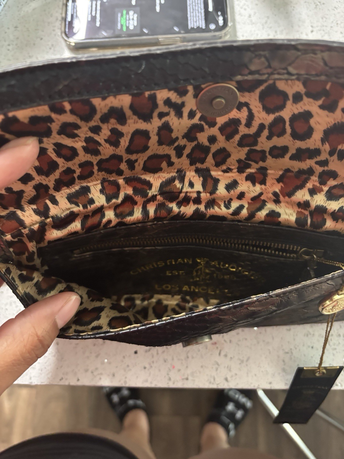 Christian Audigier Los Angeles Python Embossed Cl… - image 2