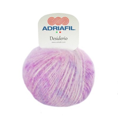 Adriafil Desiderio Lacegarn - Mohair, Wolle, Seide - Color 61 pink meliert