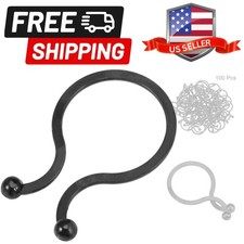 Twist Lock Cable Wire Ties Nylon U Shape Save Place 18mm Dia Black 100pcs
