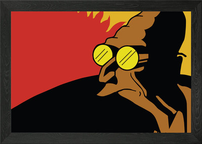 Professor Farnsworth aus Futurama gerahmtes Wandbild Poster Leinwanddruck Bild