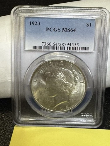 1923 Peace Dollar MS 64