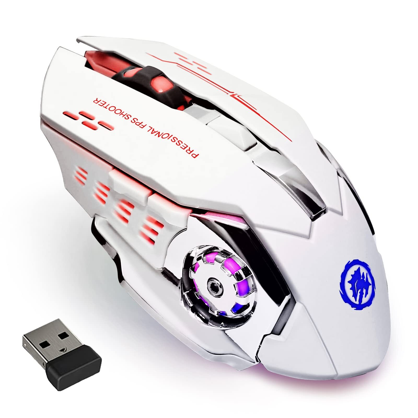 Bluetooth Rechargeable RGB Wireless Gaming Mouse with 2.4G USB