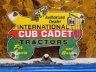 VINTAGE INTERNATIONAL HARVESTER PORCELAIN SIGN 1965 CUB CADET FARM TRACTOR 10"