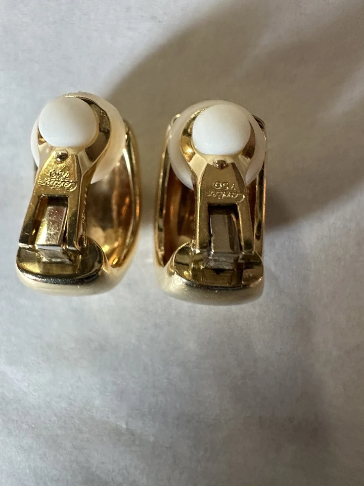 Pendientes Cartier Vintage Nouvelle Vague Oro Amarillo 18k Clip 12 gramos Excelente Foto 2 de 4