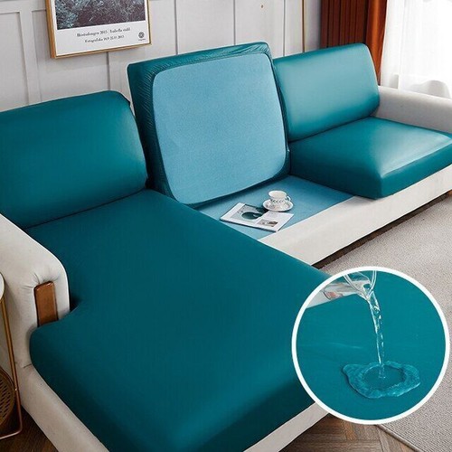 Wasserdicht PU Leder Sofa Kissenbezug für Wohnzimmer Möbelschutz - Bild 29 von 38