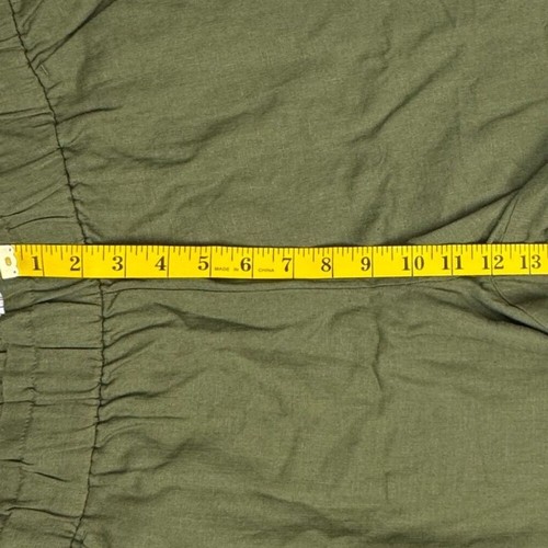 LOFT Women's Green Wide-Leg Pants Size M Tall Elastic Waist Casual Pull-On Style - 第 11/13 張圖片