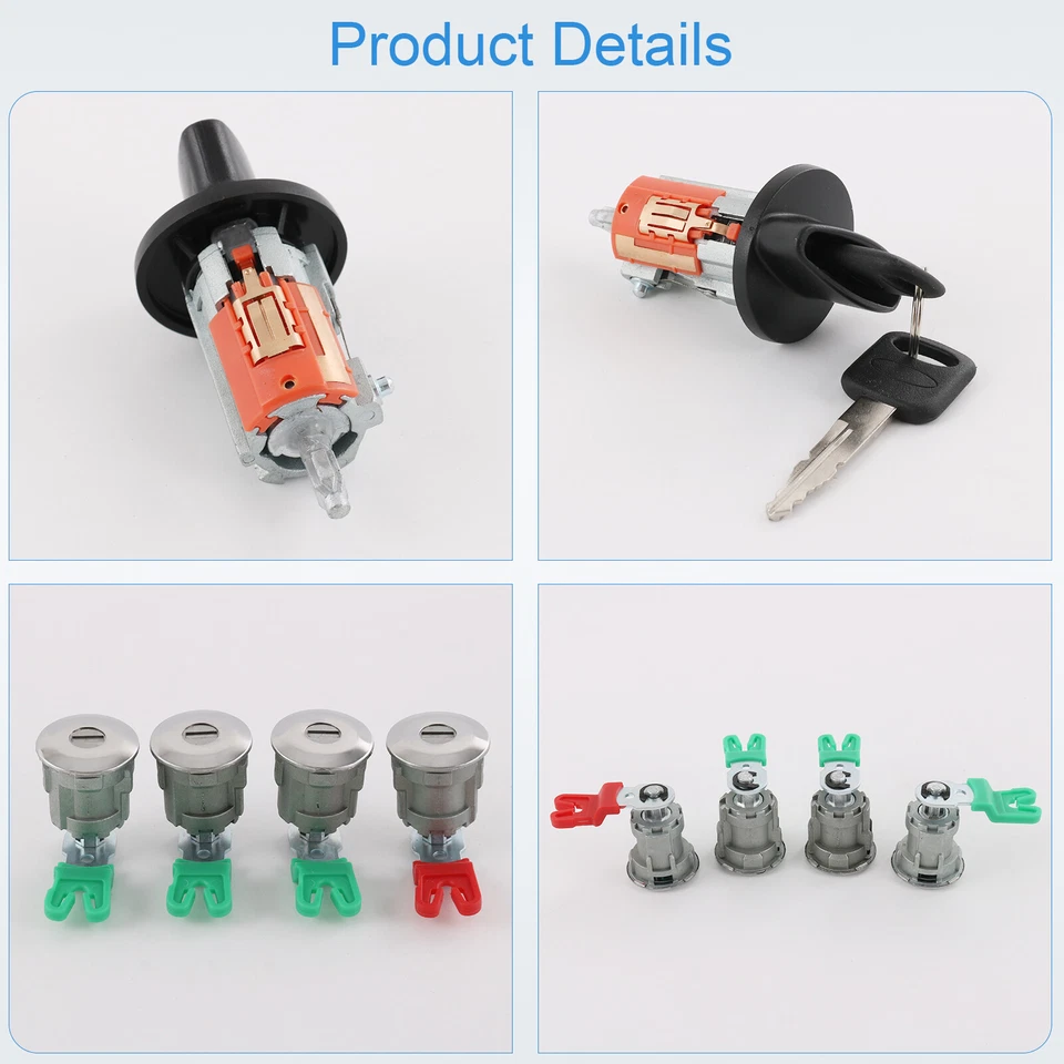 Juego de cilindro de encendido y cerradura de 4 puertas para furgoneta Ford Econoline E350 E250 E150 703369 Foto 4 de 4