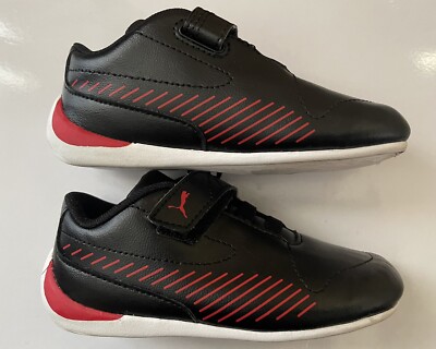 PUMA BOY DRIFT CAT  US 9C, UK8, EU 25 ULTRA JR Ferrari Shoes Black Red Sneakers