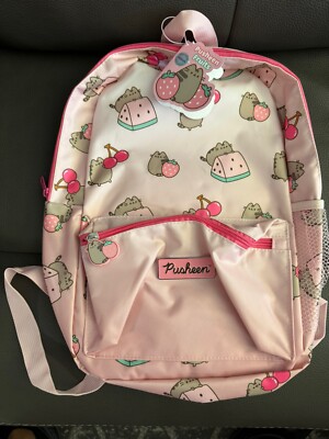 Pusheen Fruits Claire's Exclusive Backpack Pink with Fruits New with Tags 