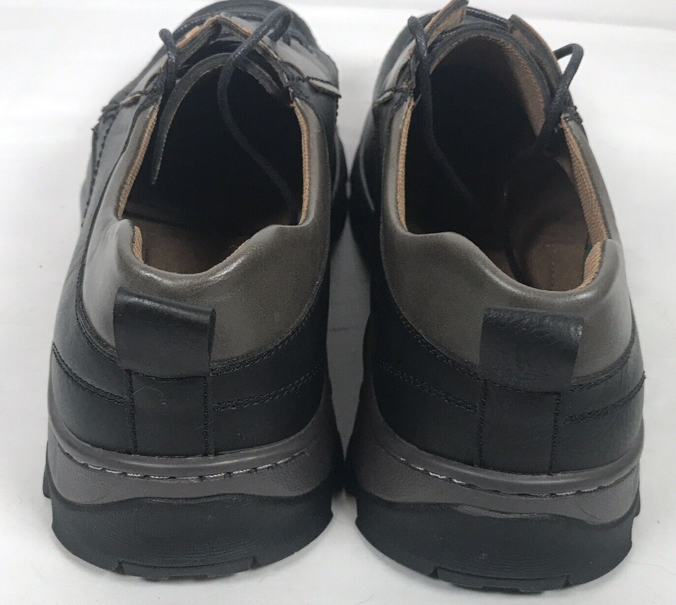 SAOLA Scarpe uomo Solo nere e grigie ecopelle stringate casual Oxford taglia 13